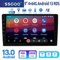 9 Zoll Android 13 Autoradio 2 DIN GPS NAVI AUX+ Carplay DSP WiFi 4G+64GB RDS USB