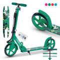 AREBOS Tretroller Kickroller Cityroller Kinderroller Erwachsene Scooter Grün