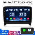 DAB+ Für Audi TT MK2 2006-2014 Carplay Android 12 Autoradio GPS Navi RDS SWC USB