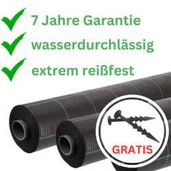 Unkrautvlies Bodengewebe Unkrautfolie Garten Unkraut Folie UV Vlies Pflanzen Neu