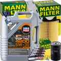 MANN INSPEKTIONSPAKET+5L LIQUI MOLY 5W-30 MOTORÖL passend für AUDI A3 SEAT ALTEA