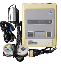 SNES Super Nintendo Entertainment System Konsole mit Controller und Kabel