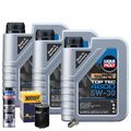 Motoröl 5W30 LIQUI MOLY Top Tec 4600 3L+HENGST Ölfilter+Spülung+Ölablassschraube