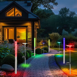 Solarleuchte Gartenlampe Außenleuchte RGB LED Farbwechsel Stecklampe 8er Set