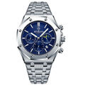 Herrenuhr Armbanduhr Edelstahl Herren Uhr Chronograph Datum Wasserdicht Analog