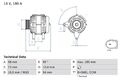 BOSCH 0 986 082 850 Lichtmaschine Generator 180A 14V für BMW 1 Schrägheck (F20)