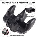 2.4 GHz Wireless N64 Controller Gamepad for Nintendo 64 Mit Rumble Pack Schwarz