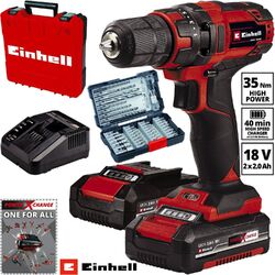 EINHELL Akku-Bohrschrauber-Set TC-CD 18/35 Li + 39 (2x 2,0 Ah) mit Koffer NEU**UVP 154,95 € jetzt im Angebot