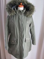 Parka / Winterjacke von Rita Pfeffinger Gr. 42 oliv khaki TOP wie neu