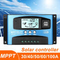 Solar Laderegler 10-100A MPPT PWM Solar Photovoltaik Laderegler Daul USB 12V 24V