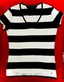 Tommy Hilfiger T Shirt schwarz/weiss gestreift Gr. S Damen