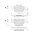 Bremsbelagsatz Scheibenbremse Metelli 22-1267-0 für Bmw Mini Hinterachse