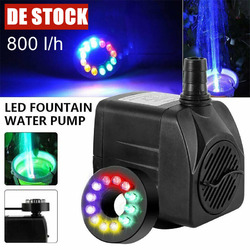 Premium LED Teichpumpe 800L/h Garten Koi Springbrunnen Aquarium Tauchpumpe DHL