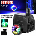 Premium LED Teichpumpe 800L/h Garten Koi Springbrunnen Aquarium Tauchpumpe DHL