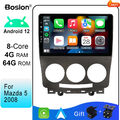 9'' Autoradio Für Mazda 5 2008 Android 12 GPS Navi IPS BT 4+64G DSP CarPlay Grau