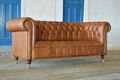 Chesterfield Dreisitzer Couch Polster Sofa Design Sofas Couchen Ledercouch neu