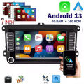 7" Apple Carplay Android 13 Autoradio GPS Navi Für 2 DIN VW GOLF 5 6 Passat Polo