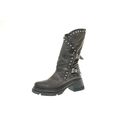 A.S.98 Schuhe Biker Boots Stiefeletten Stiefel Grau Leder Damen Gr. 42