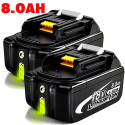 6X 8Ah Ersatz für Makita Akku 18V 8,0AH Li-ion batterie For BL1860 BL1850 BL1830