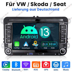 Android 13 Autoradio Carplay GPS Navi DAB+ Wifi für VW Touran Golf 5 6 Polo EOS