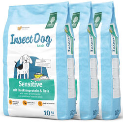 3 x 10 kg Green Petfood InsectDog Sensitive