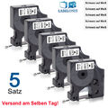 5x Schriftband für Dymo D1 45013 12mm Weiß für LabelManager 160 280 LabelPOINT