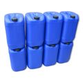 8 x 25 L Kanister blau Camping Outdoor Trinkwasserkanister lebensmittelecht.