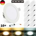 10x LED Panel Einbaustrahler Deckenleuchte Leuchte eckig rund spot flach slim DE