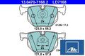 Ate 13.0470-7168.2 Bremsbelagsatz für Scheibenbremse Bremsbelagsatz für BMW 