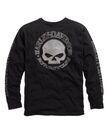 Harley-Davidson Men's Skull Long Sleeve Tee Black Gr. L - Herren Shirt Schwarz