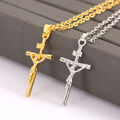 Christliche Jesus-Kreuz-Halskette für Damen und Herren, Schmuck, Geschenk, Edel