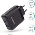 Pazzimo Netz-Ladegerät 6A USB-C + USB-A Qualcomm Quick Charge QC 3.0 Netzteil