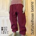 Softshellhose Gr. 98 Beere Outdoorhose Thermohose Kind