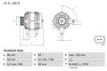 BOSCH 0 986 083 050 Lichtmaschine Generator 140A 14V für VW Passat Variant (3C5)