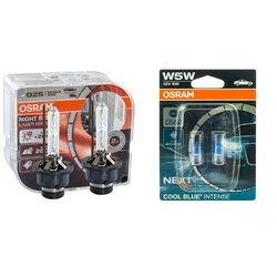 OSRAM Set D2S DuoBox + W5W DUOPack NIGHT BREAKER LASER XENARC Brenner Glühbirne