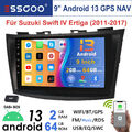 Android 13 2+64G Carplay Autoradio GPS Navi DAB Für Suzuki Swift IV FZ 2011-2017