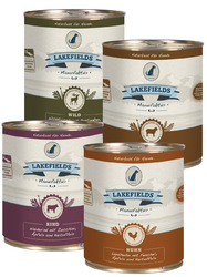 LAKEFIELDS MANUFAKTUR Probierset 4x 800g Sorten Mix - hoher Fleischanteil - Nass