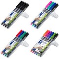 4 Staedtler Lumocolor Folienstifte Schwarz 0,6 Mm Permanent 318-9WP4 (4007817318