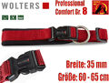 Wolters Halsband Professional Comfort Gr. 8 Hundehalsband gepolstert rot-schwarz