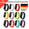 Ersatz Armband für Xiaomi Mi Band 5 & 6 Fitness Sport Tracker Smartwatch Silikon