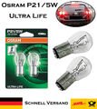 2x Osram P21/5W 7528ULT-02B 12V Ultra Life Tagfahrlicht Bremslicht Blinker Lampe