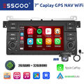 7" Android 12 Carplay Autoradio 2G+32G GPS NAV RDS Für BMW 3er E46 M3 MIK Kamera