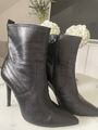 Designer Mai Piu Senza Echtleder Stiefeletten Gr. 38 schwarz,Made  in Italy
