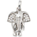 JOBO  "44684" Anhänger Elefant 925 Sterling Silber rhodiniert mit Zirkonia Kette