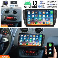 Für Seat Ibiza IV 6J 2009-13 DAB+ 64G Autoradio Android 13 Carplay GPS Navi WIFI