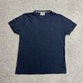 TOMMY HILFIGER Herren T-Shirt Kurzarm Gr. L Slim Fit Logo 24615 Blau