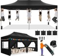 Pavillon 3x6m Faltpavillon 3x6m Wasserdicht Stabil, Pop up Pavillon Faltbar #
