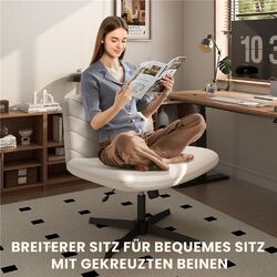 Drehbarer Bürostuhl, Ergonomischer Schreibtischstuhl mit breitem Sitzkissen