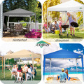 COBIZI Pop up Pavillon 3x3m Wasserdicht Gartenpavillon Partyzelt mit 4 Sandsäcke