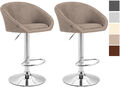 2er Set Barhocker Miami V2 Stoff drehbar höhenverstellbar Tresenhocker Barstuhl